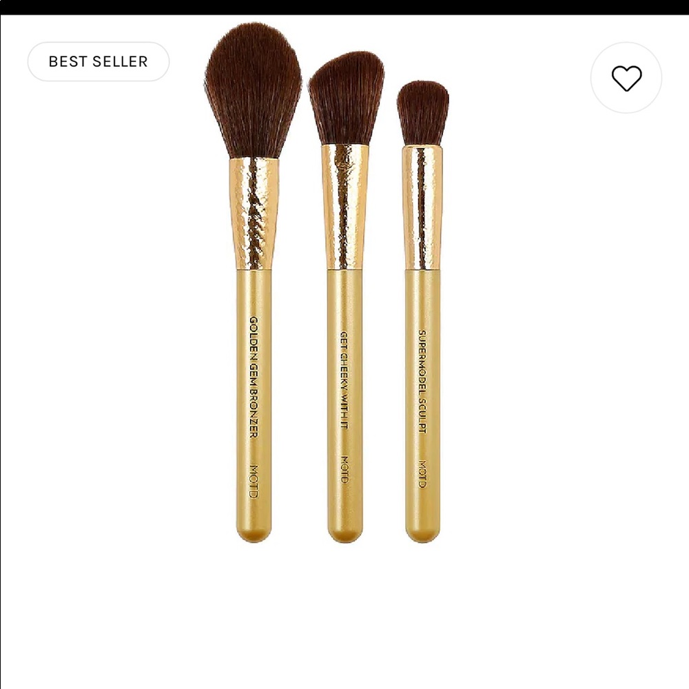 M.O.T.D. Golden Goddess Makeup Brush Set, Vegan, Cruelty-free